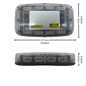 12V Amber LED Emergency Warning Light Bar Surface Mount Strobe Light for Trucks Utility Vehicles - Product Image 2