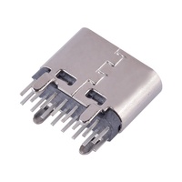 Connecteur USB Type-C femelle 16 broches en cuivre 3.0A Max à montage vertical DIP longueur 6.5
