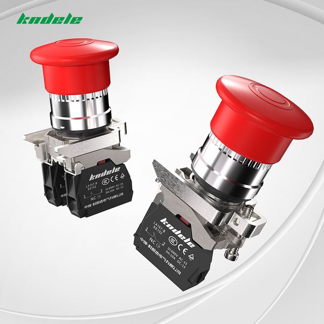 Push Button Switch XB4-BT42 Metal Series Push Pull Emergency Stop Button Red Waterproof Button Switch