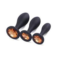 Plug Anal 3 Taille Silicone Cristal Bouchon Anal Amovible Stimulateur Anal Sex Toys Masseur de Prostate