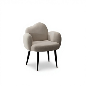 Silla de <span class=keywords><strong>Maquillaje</strong></span> Moderna y Ecológica de Acero Crema con Altura Ajustable para Sala de Estar, Oficina en Casa, Tocador, Salón de Uñas, de Alta Gama - Product Image 1