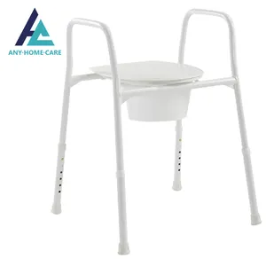 Роскошные больничные медицинские прикроватные алюминиевые терпеливые части стула commode с bedpan