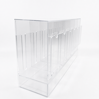 Distributeur d'Emballages de Cartes en Acrylique Jihong Personnalisé à 6 Fentes, Boîte Présentoir de Rangement TCG pour 151 Cartes de Jeu et de Collection