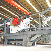Concasseur à mâchoires mobile diesel 100tph 200tph, moteur AC, haute productivité, pour roches dures et déchets de construction, marque TIDE