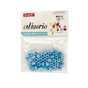 Perline a strisce Ilan Abalorio da 10 mm per la creazione di gioielli - Product Image 1