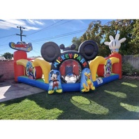 Château gonflable personnalisé avec toboggan et trampoline combinés, marque QY, en PVC