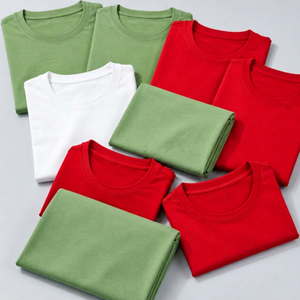Lote de Camisetas Lisas Listas para Enviar, Proveedor de Bangladesh, 100% Algodón, Unisex, Manga Corta, Venta al Por Mayor, Excedente RMG - Product Image 1
