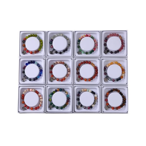 Bracciale in acciaio inossidabile con farfalla da 8 mm e pietre naturali, gioielli alla moda con perline PULSERA - Product Image 1