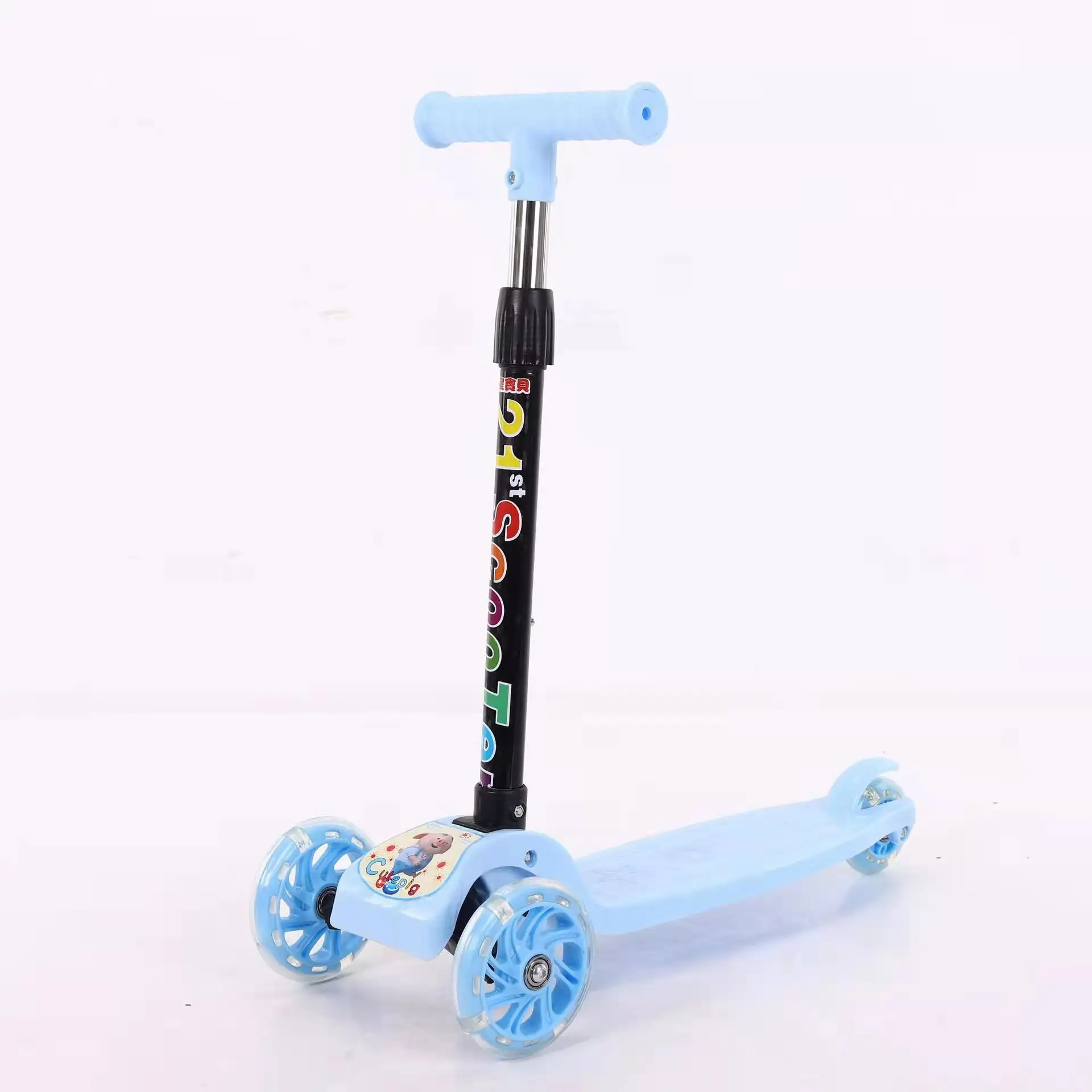 Commercio all'ingrosso di 2024 cina bambino bambino di bilanciamento dei bambini a buon mercato pattinaggio kick scooter 3 ruote per i bambini per la vendita con luce a led