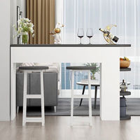 Meuble de salon design moderne, table de loisirs, fabrication directe, matériau MDF, présentoir à vin et petit comptoir de bar à domicile