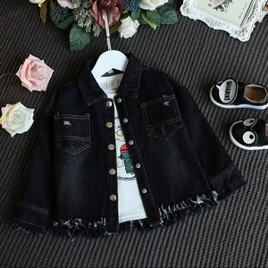 Giacca di Jeans Personalizzata per Ragazzi con Logo del Tuo Brand e Faccina Sorridente - Product Image 1