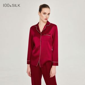 2025 Autumn/Winter New Women's Long Sleeve Pants 100% Mulberry Silk Pajamas - Product Image 2