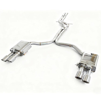 Sistema de Escape Inteligente con Válvulas de Acero Inoxidable, Acabado Pulido Espejo, 1.5mm de Grosor, Estilo de Lujo para Audi A6 C7/C8 3.0T-3 Años