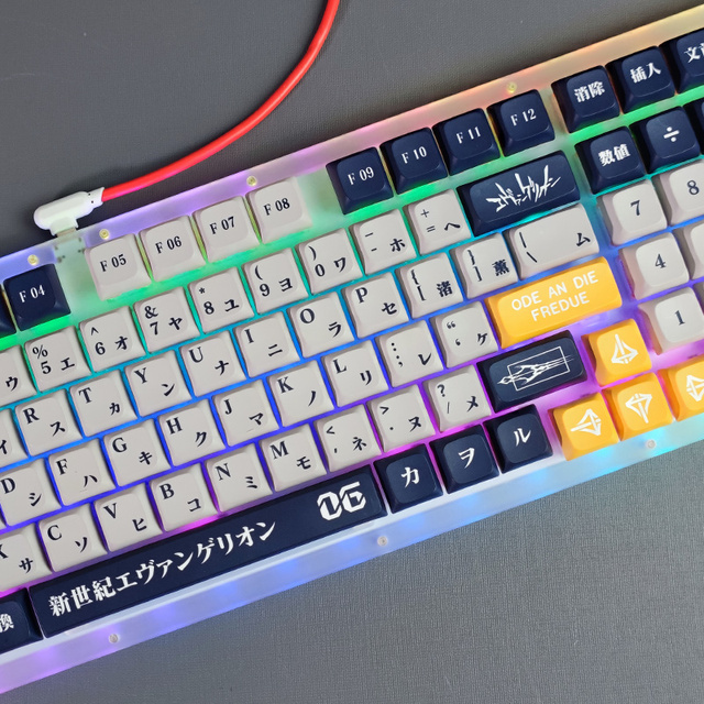 Dustsilver 84 Keys Pbt Doubleshot Keycaps XDA Mechanical Keyboard Gaming Custom Keycaps