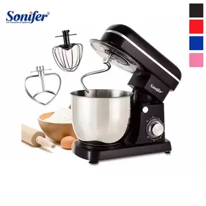 Sonifer SF-8065厨房电器高品质1300w 5l不锈钢碗多功能面团电动立式食品搅拌机