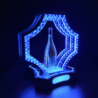 Présentoir de Bouteilles LED Personnalisé en Acrylique, Base Lumineuse pour Bar, Boîte de Nuit, VIP, Glorificateur de Bouteilles Rechargeable, Support d'Affichage pour Champagne et Vin