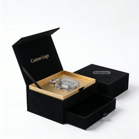 Boîte d'emballage magnétique de luxe en carton sur mesure, design personnalisé, boîte d'emballage pour parfum avec ruban