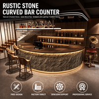 Comptoir de bar moderne en bois massif, comptoir de réception rond pour bar à domicile, hôtel, centre commercial et restauration - Design Yimutangreception
