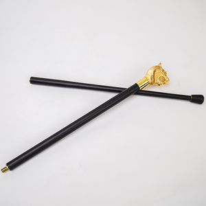 Bastón decorativo con mango esculpido de cabeza de oso dorada, estilo caballero para fiestas temáticas de animales, venta al por mayor - Product Image 3