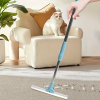 Nouvelle brosse à poils d'animaux écologique, grande, avec manche télescopique, pour nettoyer les tapis, pour chiens, usage domestique