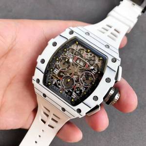 Reloj Mecánico Automático Multifunción Cronógrafo de Cerámica Blanca Street Trend 1103 para Hombre, Resistente a Impactos y al Agua, para Exteriores - Product Image 3