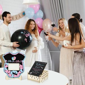 ตกแต่งงานเลี้ยงฉลองทารกแรกเกิดด้วยกรอบรูปภาพอัลตราซาวด์ กรอบรูปไม้ 60 ชิ้น และสมุดอวยพรสำหรับงานวันเกิด - Product Image 4