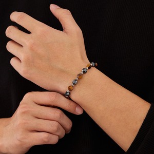 Handgemaakte <span class=keywords><strong>Macrame</strong></span> Voor Armband Met Gefacetteerde Natuurstenen Kralen Nieuwe Mode Trendy Heren Sieraden Cadeau Roestvrij Staal Materiaal - Product Image 5