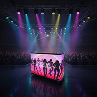 Écran LED P2.604 incurvé/pliable 6 volets 3840Hz pour cabine DJ, affichage portable pliable avec CMS intelligent pour magasins de détail et salons professionnels