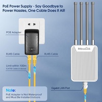 Point d'accès extérieur WiFi6 AX3000 à prix d'usine, résistant aux intempéries, double bande 2,4G/5G, antenne 200-400M, AP extérieur