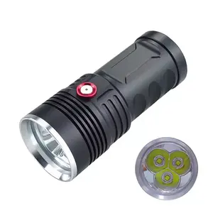 Đèn Pin 3LED Công Suất Cao Đèn Pin Tìm Kiếm P50 Sạc Được USB Đèn Pin Đèn Pin Xhp50