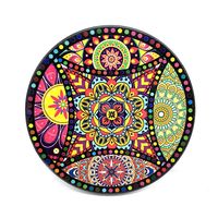 Dessous de verre en céramique absorbant Mandala avec Base en liège pour boissons