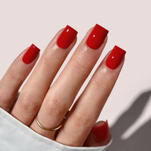 BTArtbox Ongles Artificiels <span class=keywords><strong>Faux</strong></span> <span class=keywords><strong>Faux</strong></span> Ongles En Gros Court Carré Doux Gel <span class=keywords><strong>Maison</strong></span> Rouge D'été Plaine Presse sur Ongles Kits - Product Image 2