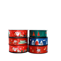 Ruban personnalisé imprimé par transfert thermique, décoration de Noël pour arbre, ruban de Noël de haute qualité, 100% polyester