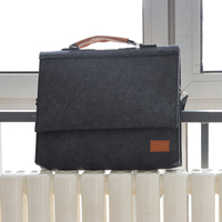 Sac porte-documents en feutre recyclé écologique couleur charbon, vente en gros, logo personnalisé, directement de l'usine, sacoche pour ordinateur portable