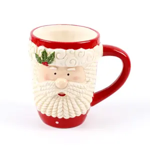 مخصص سانتا كلوز 3d هدية ديكور عيد الميلاد الإبداعية السيراميك الشاي فنجان القهوة