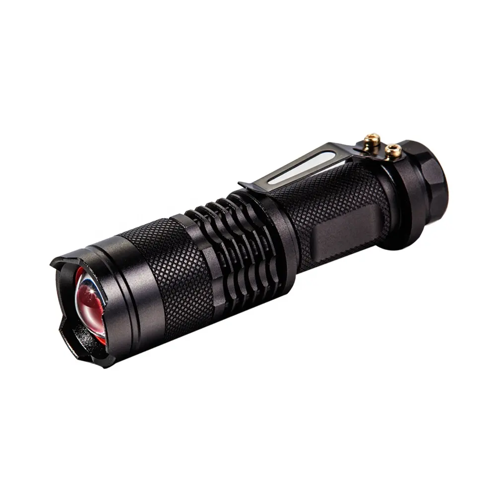 Tamanho Mini torch light com clip led lanterna com led de alta potência