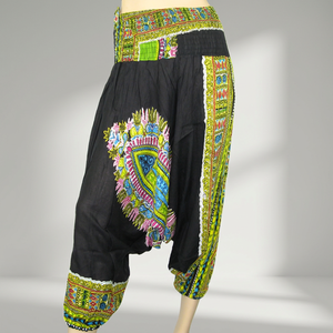 Pantalones de Moda de Primavera para Mujer, Estilo Aladdin, Multicolores, Anchos, de Algodón, Talla Grande, con Cintura Elástica - Product Image 2
