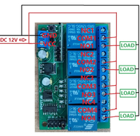 RF33A04 DC 12V 4CH 433M RF Encodeur-Décodeur à Code Roulant Hopping RC43A04 Contrôleur Émetteur Entrée Sécurisée à Distance Sans Clé B461