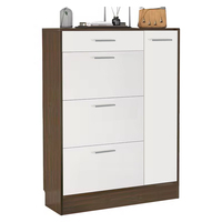 Mueble de Madera de Lujo para Sala de Estar, Zapatero Delgado Abatible, Mueble de Almacenamiento para Zapatos