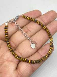 Yellow Tiger Eye <b>Bracelet</b> Natural Crystal Adjustable <b>Bracelet</b> Healing <b>Bracelet</b> Meditation Yoga Birthstone Friendship <b>Bracelets</b> - Product Image 5