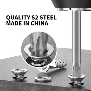 TOOLJOY 1/4 Hex Shank S2 Magnetic <strong>Security</strong> Torx Screwdriver <strong>Bits</strong> Set Tamper Proof Resistant Star <strong>Bit</strong> T6-T30 for Electric Drill - Product Image 3