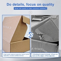 Boîtes d'expédition personnalisées en carton ondulé noir et rose pour petites entreprises