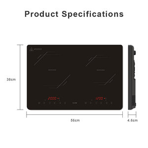 Diseño moderno ahorro de energía 3000W 220-240V 2 quemadores Cocina de Inducción doble con estándar Rohs - Product Image 2