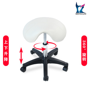 Silla de Oficina Hongzi, Altura Ajustable, Giratoria, Asiento de Cuero Impermeable, Ruedas Universales, Uso Comercial - Product Image 2