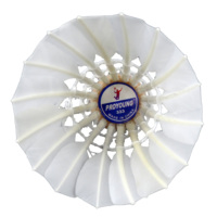 Volant de badminton Proyoung 333 en plumes de canard rondes, niveau débutant, durable, pour entraînement, blanc naturel, 2 couches, intérieur/extérieur