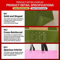Tas Tote Lipat Ramah Lingkungan, Dapat Digunakan Kembali, Bahan Non-Woven, Logo Cetak Transfer Panas untuk Pakaian Promosi, Kaus Kaki, dan Belanja