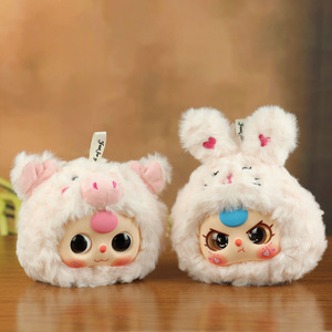 Venta al por mayor lindo y adorable bebé colgantes de felpa, dibujos animados Macaron bebé 3 llaveros colgantes - Product Image 5