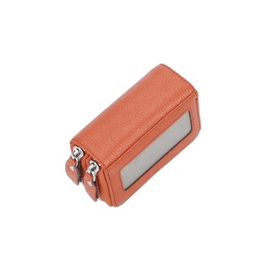 Cartera minimalista RFID para tarjetas de crédito, billetera inteligente automática para mujeres, funda de tarjeta de cuero genuino rfid - Product Image 5