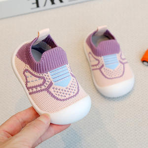 Vente en gros transfrontalière de chaussures décontractées pour bébés fond souple antidérapant bas motif dessiné à la main chaussures tissées toutes saisons certifiées SGS - Product Image 2