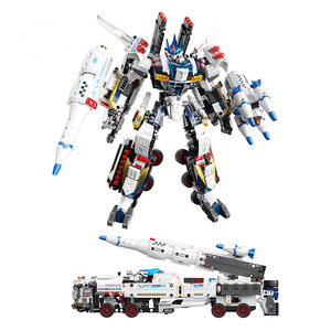 Giocattoli di nuova tendenza per auto a razzo in scala 1:8 <span class=keywords><strong>Puzzle</strong></span> Robot Mecha assemblato blocchi di costruzione modello giocattolo di plastica - Product Image 1